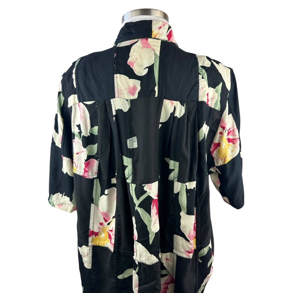 Vtg 90s We Be Bop Floral Tunic Patchwork Colorful Art to Wear Retro Plus Size 1X - Picture 10 of 13